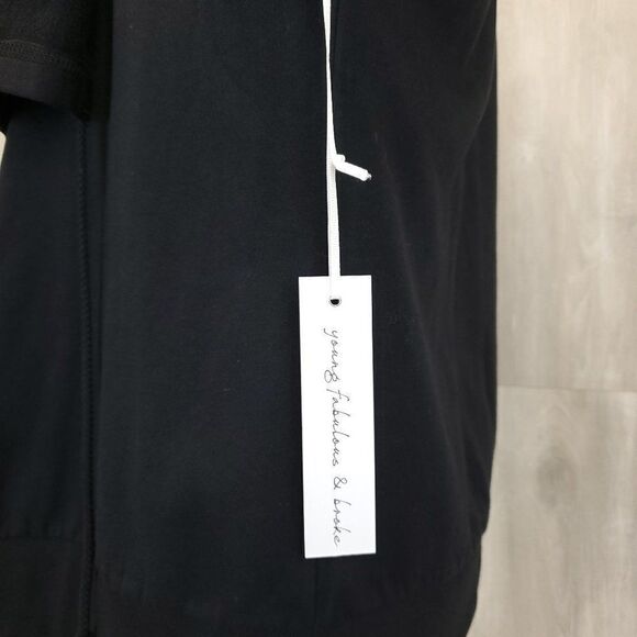 Young Fabulous & Broke Black Drape Cardigan B-0060a - Picture 8 of 10